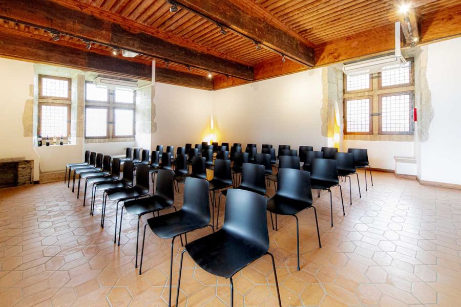Salle de séminaire professionnelle au Château Bayard près de Grenoble – salle de réunion équipée