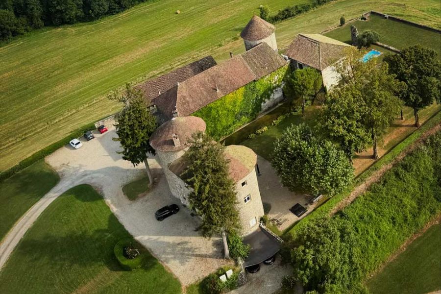 Chateau Bayard vue aerienne